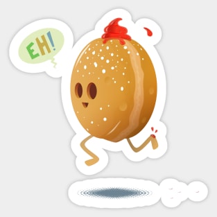 Running Jelly Donut Sticker